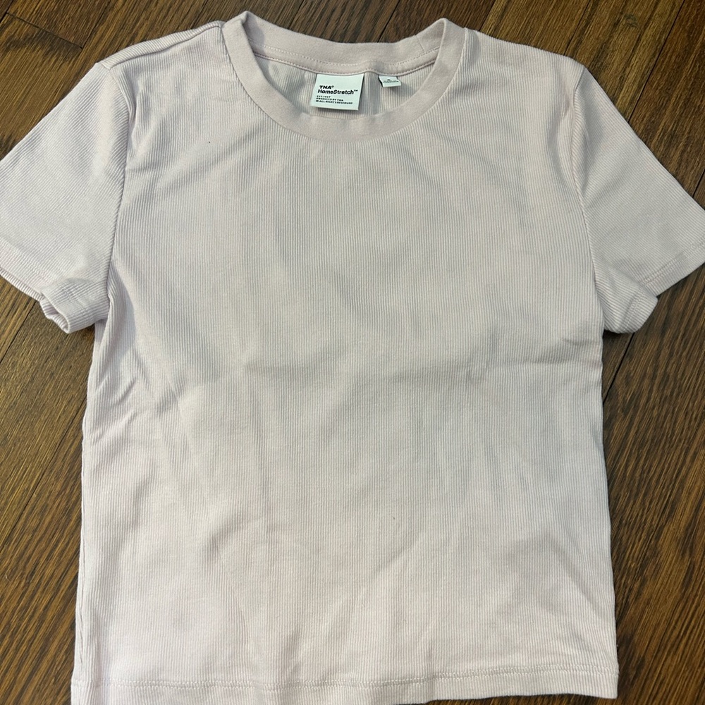 TNA homestretch pink lavender Tee